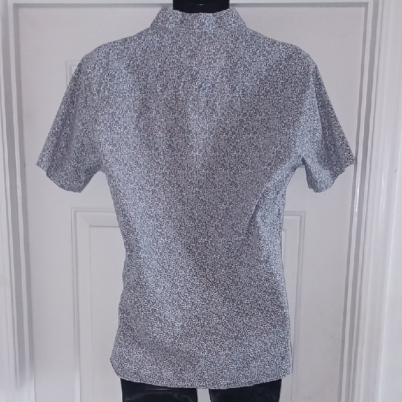 Topman Blue and White Casual Button Down Shirt - Picture 4 of 4